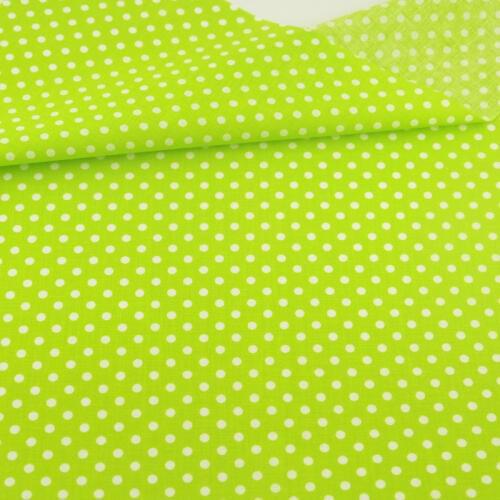 2021 New Arrivals Crafts Green Cotton Fabric Printed White Dot Design Home Textile Sewing Tecido Doll Cloth Fat Quarter Art Work