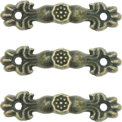 5pcs Retro Bronze Tone Handles Drawer Cabinet Desk Door Jewelry Box Pulls Handle Wardrobe Knobs For Furniture Hardware