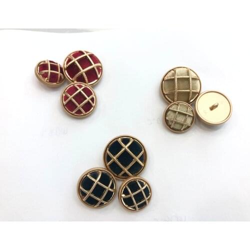 6pcs Gold Metal coat Buttons Decorative for Clothing Designers Craft Needlework Sewing garments