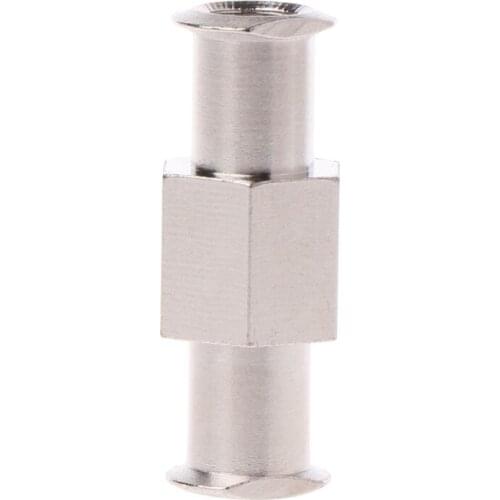 1pcs Luer Lock Adapter Coupler Nickel Plated Brass Female to Female Fittings Connector with 4mm Aperture