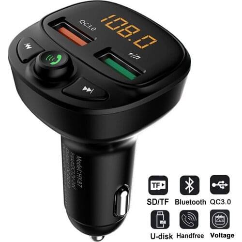12V 24V Bluetooth Car USB Charger 3.0 Power Adapter MP3 Player Audio Radio Button Switch Splitter Kit 4x4 Automobile Accessories