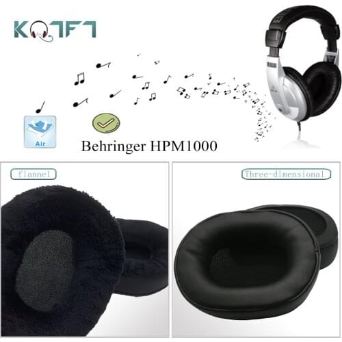 KQTFT 1 Pair of Velvet Replacement EarPads for Behringer HPM1000 Headset Earmuff Cover Cushion Cups