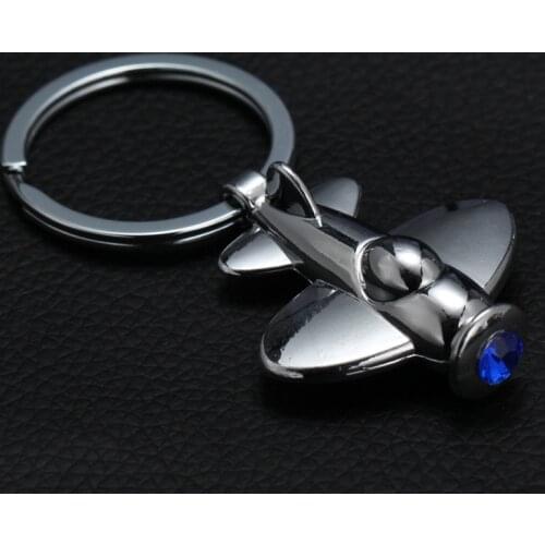 FREE shipping by FEDEX 100pcs/lot 2015 Hot Zinc Alloy Mini Plane Keychains Metal Keyrings Gifts for Man