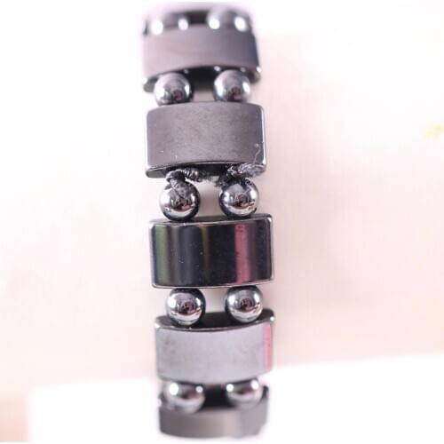 Free Shipping New without tags Fashion Jewelry Stretch Magnetic Hematite Healing Bracelet 7" 1Pcs RH395
