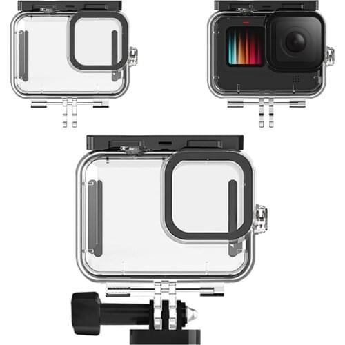 For Go Pro Hero 9 45m Waterproof Case Camera Diving Protective Shell Underwater Dive Cover Accessories