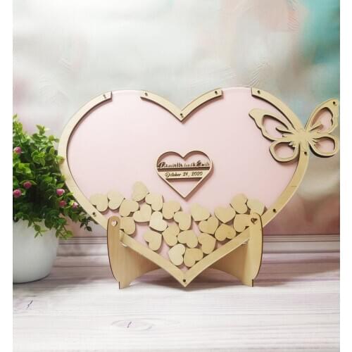 Wedding guest book drop Box,Guest Book, Guest Book Hearts, Unique Wedding Sign Wedding Guest Book Alternative, Guest book