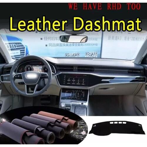 For Audi A8 A8L 2018 2019 2020 Leather Dashmat Dashboard Cover Dash Mat SunShade Carpet Custom Car Styling accessories LHD+RHD
