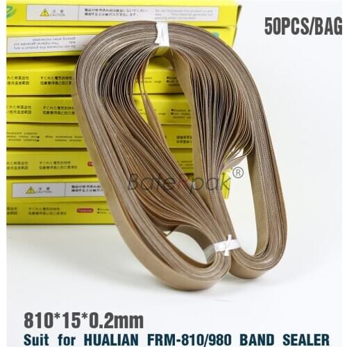 810*15*0.2mm HUALIAN FRM-810/980 continous Band sealer straps. belt P.T.F.E Resin tape,band sealing machine part 50pcs/bag