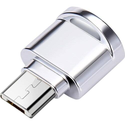Hot Portable Card Reader Micro Usb TF OTG Memory Card Reader Type C USB-C Adapter with Key Chain for Huawei Samsung Xiaomi PC
