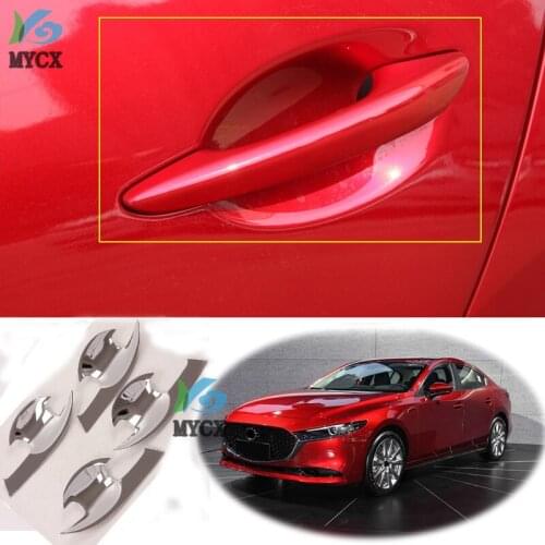 ACCESSORIES SET FIT FOR MAZDA 3 AXELA 2020 ABS Chrome Door Handle Bowl Cover Trim