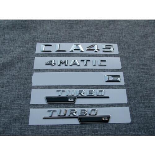 1 Set Trunk Emblem Number Letters Sticker for A M G CLA45 4MATIC