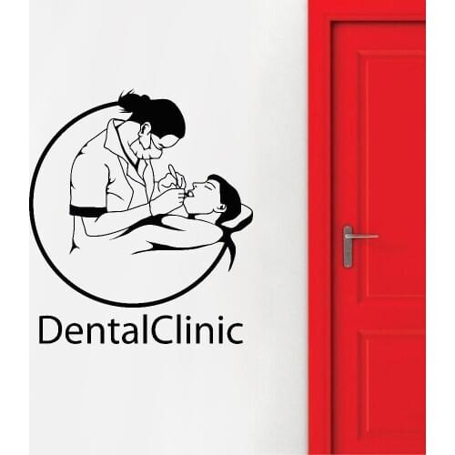 Dentist Wall Decals Dental Clinic Home Decoration Teeth Vinyl Waterproof Wall Sticker Hospital Window Wall Decorative Z518