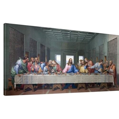 The Last Supper Wall Decor by by Leonardo Davinci Painting Print Long Pictures Poster Canvas Art for Living Room Bedroom Office