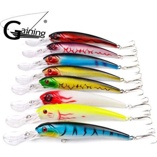 Gaining 8pcs/lot 17cm 29g Fishing Lure Minnow Hard Bait Crankbait Artificial Baits Plastic Fish Wobblers