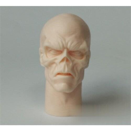 Unpainted 1/6 Scale Movie Character Red Skull Head Sculpt Head Model For Action Figure Dolls Body Sketch Practice