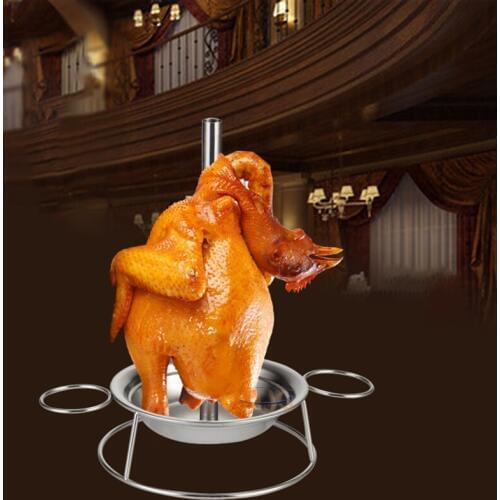 Chicken Duck Holder Rack Grill Stainless Steel Roaster Rack With Bowl Kitchen Outdoor BBQ Tools Stand Roasting For BBQ Non Stick