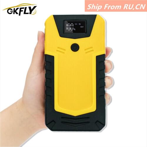 GKFLY Portable 12V Car Jump Starter Starting Device Cable Emergency Power Bank Petrol Diesel Car Battery Booster Charger Restart