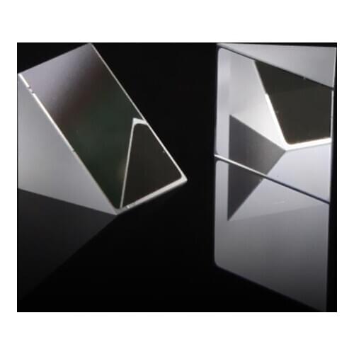 Right Angle Prism 40x40x40mm Optical Glass Spectrometer Prisms Aluminized Reflective Surface for Students Physics Experiment