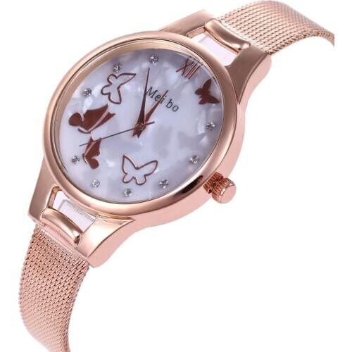 2020 Selling Fashion Watch Women Butterfly Watches Ladies Luxury Golden Silicone Band Quartz Wristwatches Clocks kol saati часы