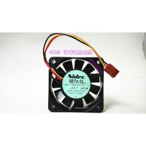 Nidec D06R-12TS4 01A DC12V 0.05A 60*60*15 6CM three line mute cooling fan