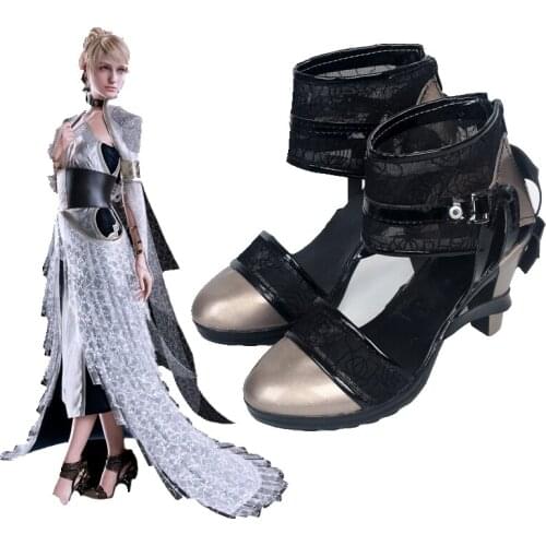 Unisex Anime Cosplay Final Fantasy XV FF15 FFXV Lunafreya Cosplay Costumes Boots Custom Made