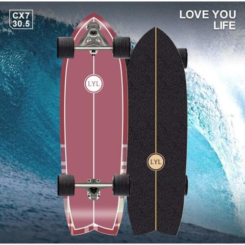Land Surfboard Cx7 Spring Support Training Practice Skiing Surfing Beginner Adult Surfboard Land Carver Surf Skate Longboard