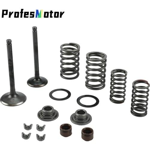 Motorcycle Intake Exhaust Valve comp Springs Cotter Seal Assy Fit For Lifan 125 140 150cc Horizontal Engines ATV Dirt Pit Bike