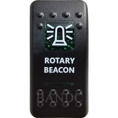 ROTARY BEACON Rocker Switch Cover Cap Green Window Labeled for Car Boat Truck Carling ARB NARVA ,Cover Cap Only！Waterproof