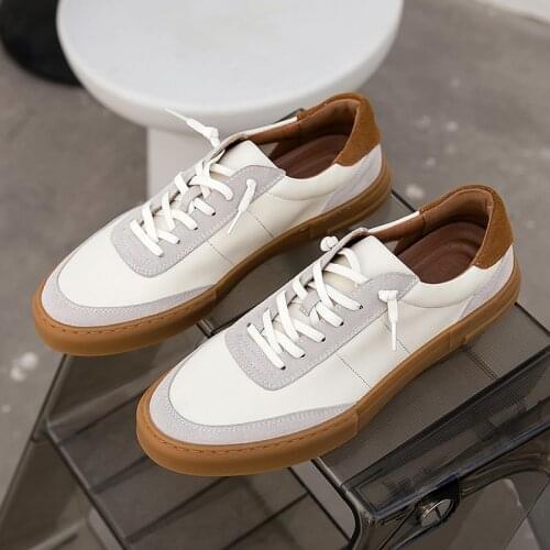 Yomior Autumn Winter Fashion Trend White Men Shoes Casual Luxury Brand Lace-up Breathable Flats Top Quality Loafers Sneakers Men