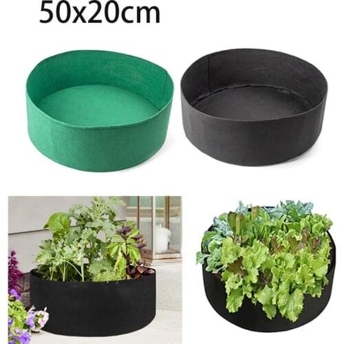 Plant Grow Bag Flower Pots Vegetable Planter Black Round No Woven Fabric Garden Growing Tools Gardening Bags Vegs Pot Breathable