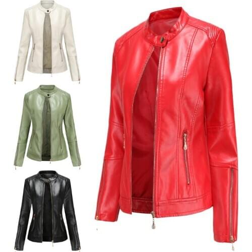 Women Leather Jacket PU Female Slim Autumn Punk Jackets Motorcycle Biker Coat Hot New Fashion Brand Clothing Street Coats