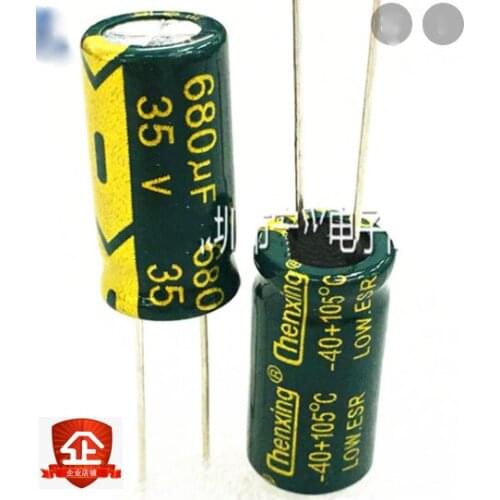 10 pcs Aluminum electrolytic capacitor 680 uF 35 V 10 * 20 mm frekuensi tinggi Radial Electrolytic kapasitor
