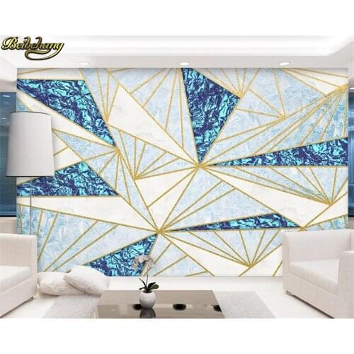 Beibehang Custom 3d wallpaper mural Nordic modern geometric enamel marble background wall papers home decor papel de parede