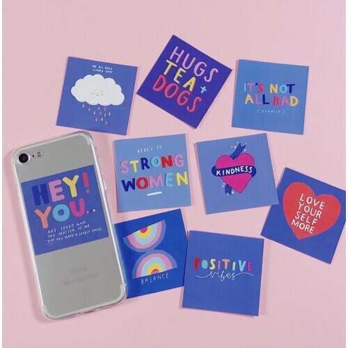 9 Pcs/Packs Creative English Alphabet Cards Decorative Stickers Stationery Hand Account Notebook Computer Creative Phone Sticker