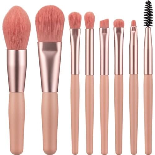 Anmor 8Pcs Mini Size Makeup Brushes Set Eyeshadow Blending Brush Shading Eyebrow Eye Lash Lip Contour Make Up Tool Recommend