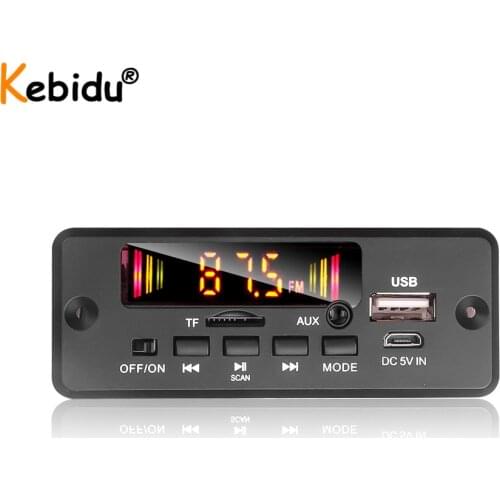 Car MP3 Player MP3 Decoder Board Handsfree Bluetooth V5.0 6W 50W Amplifier USB FM AUX Radio Recorder For Iphone 11 Samsung S9