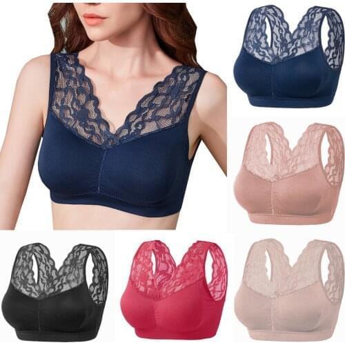 Push Up Bra Womens Seamless Lace Bra Plus Size Lace Vest-Style Tube Top Back Wrap And Chest Underwear Sujetadores Para Mujeres