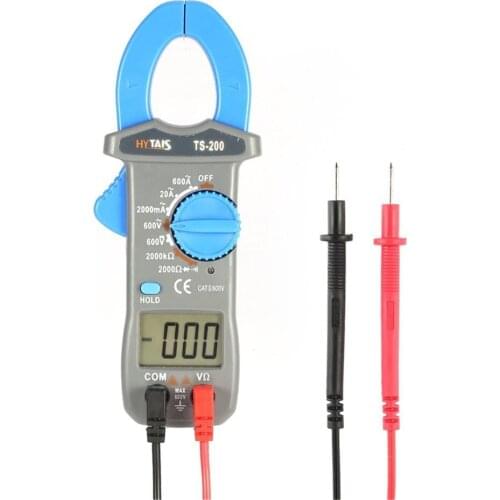 TS200 Digital Clamp Meter Voltage Current Resistance Test Clampmeter AC/DC Tester 600A 600V Voltmeter Multimeter