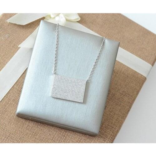 Designer Fashion 925 Sterling Silver Jewelry 3A Cubic Zirconia Party Necklace