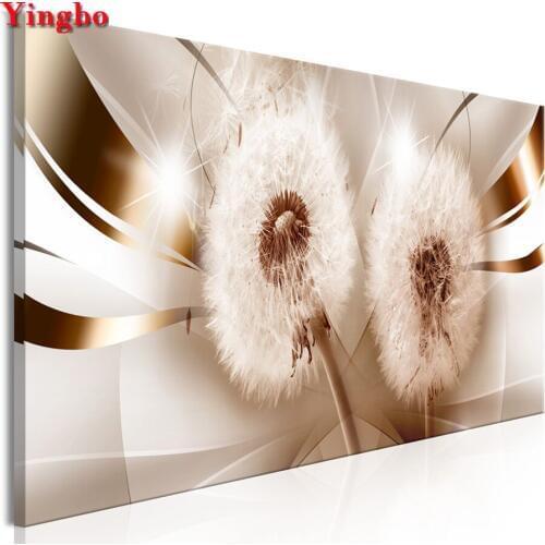 Full Square Round 5D Diy Diamond Painting Dandelions Art Cross-stitch Large 3D Mosaic Rhinestones Embroidery christmas gift