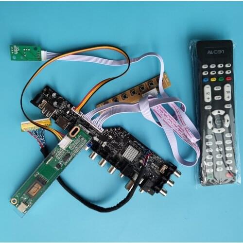 Kit For LP156WH1 TL HDMI controller board driver kit AV 1366X768 LED USB VGA AV TV DVB-T DVB-T2 digital panel screen