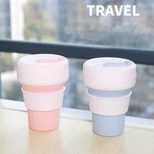 Summer straw coffee cup silica gel folding cup outdoor travel kitchen accessories