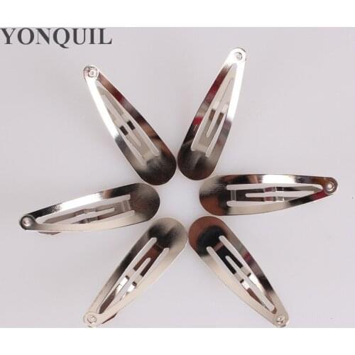 300PCS/LOT 50MM Girls Metal Clips BB Clips Iron Snap Hair Bow Clips DIY Hairpins for Women Fascinator Hat DIY Hair Accessories