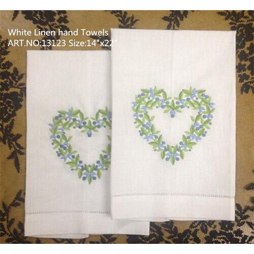 Set of 12 Home Garden Hand Towels Linen Hemstitched Tea Towel 14"X22"Cleaning Cloth Guest Hand Dish Kitchen Bathroom Towels