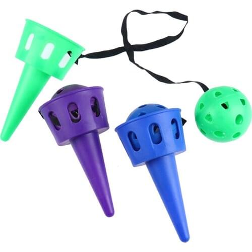 Fun Ball And Cup Toy Set For Children Outdoor Throw And Catch Ball Game Toy Softball For Beginner Motor Skills Toy 1Set