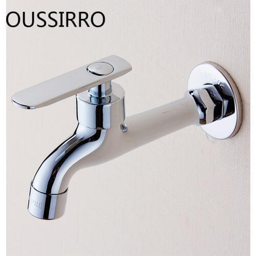 G1/2 Wall Shelf Brass Basin Faucet Cold Water Single Hole Single Handle Sink Bathroom Mixer Tap For Bathroom Accessories