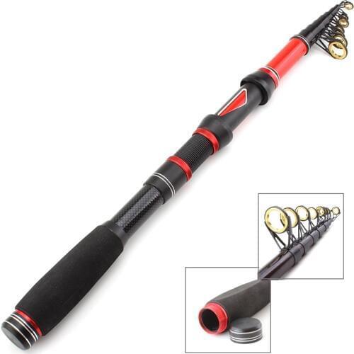 NEW Promotion! 1.8M-3.0M ultrashort Fishing Spinning Rod carbon fishing pole telescopic Travel fishing rod Tackle lure 30-60g