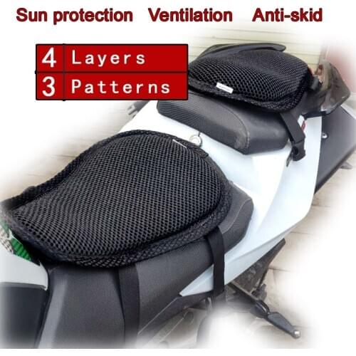 REESSOR Motorcycle seat cooling cushion Heat insulation and sun protection travel bikes Heightening and thickening Seat Cover