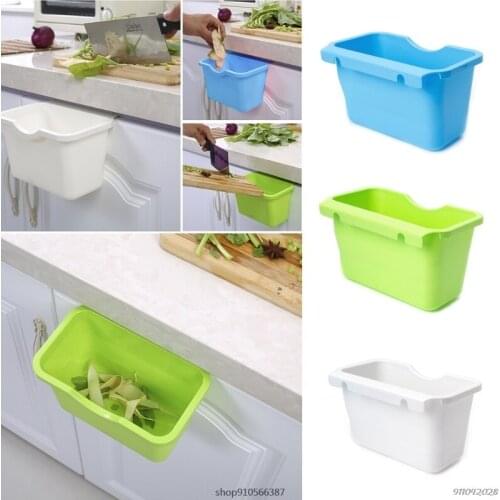 Plastic Kitchen Cabinet Door Hanging Trash Garbage Can Bin Rubbish Container A27 21 Wholesales