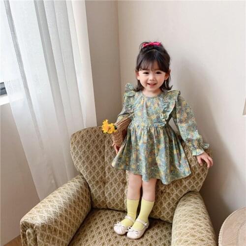Girl Dress Kids Baby Gown 2021 Luxury Spring Autumn Toddler Outwear Party Wedding Princess Tutu Dresses Cotton Children Clothing